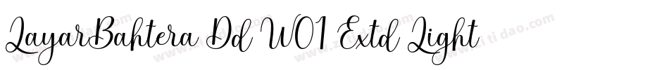 LayarBahtera Dd W01 Extd Light字体转换